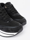 Modern Black Sneakers with Shiny Details