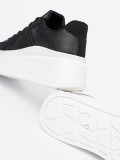 Classic Black Sneakers with Thick Sole
