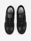 Classic Black Sneakers with Thick Sole