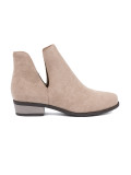Beige Ankle Boots with Cutouts