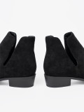 Black Ankle Boots with Cutouts