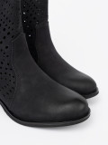 Lace-Up Black Ankle Boots