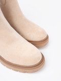 Modern Light Beige Ankle Boots with Simple Design