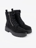 Black Ankle Boots with Suede Finish