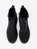 Black Ankle Boots with Suede Finish