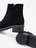 Simple Black Ankle Boots on Comfortable Heel