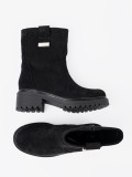 Black Ankle Boots with Chunky Sole