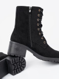 Comfortable Black Ankle Boots with Round Toe