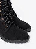 Comfortable Black Ankle Boots with Round Toe
