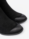 Black Suede Ankle Boots with High Heel