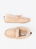 Warm Beige Slippers with Bow