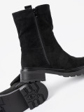 Black Ankle Boots with Thick Sole