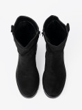Black Ankle Boots with Thick Sole