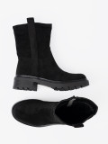 Black Ankle Boots with Thick Sole