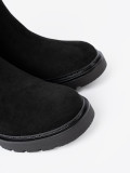 Black Ankle Boots with Thick Sole
