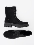 Black Lace-Up Workers on Chunky Sole