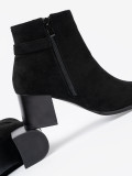 Stylish Black Ankle Boots with Elegant Embellishment