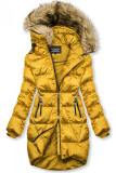 Mustard yellow shiny winter jacket