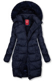 Dark blue winter jacket in quilted design