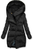 Black winter jacket with extra high neck