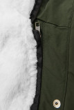 Khaki/white parka jacket for autumn/winter