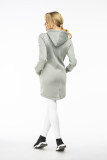 Olive green elongated hoodie
