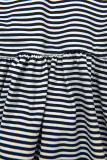 Blue-white loose striped dress IV.