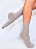 Beige warm women's socks
