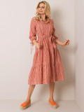 Beige Striped Dress