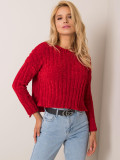 Dark Red Sweater with Longer Back