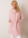 Light Pink Alpaca Coat with Hood