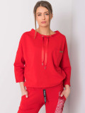 Red Oversize Cotton Sweatshirt