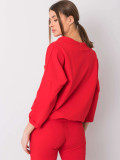 Red Oversize Cotton Sweatshirt