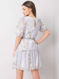 Gray Floral Dress
