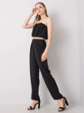 Black Jumpsuit with Belt by RUE PARIS