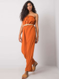 Orange Jumpsuit with Belt by RUE PARIS