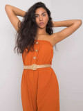 Orange Jumpsuit with Belt by RUE PARIS