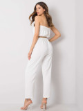 Ecru Jumpsuit with Belt RUE PARIS
