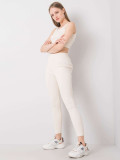 Ecru Striped Sports Set FOR FITNESS