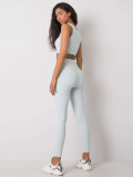 Light Blue Striped Sports Set