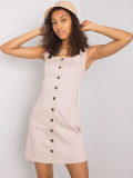 Beige Dress with Buttons