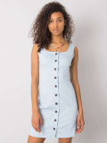 Light Blue Button Dress