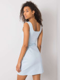 Light Blue Button Dress