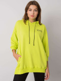 Lime Green Cotton Hoodie with Pockets