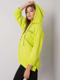 Lime Green Cotton Hoodie with Pockets