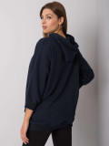 Blue Cotton Hoodie with Pockets