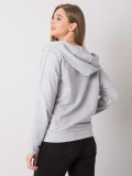 Gray Melange Zip-Up Hoodie