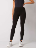 Black Women's Leggings with Stripes