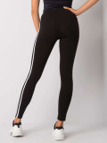 Black Women's Leggings with Stripes