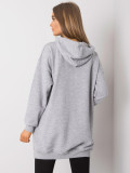 Gray Melange Hoodie with Hood
